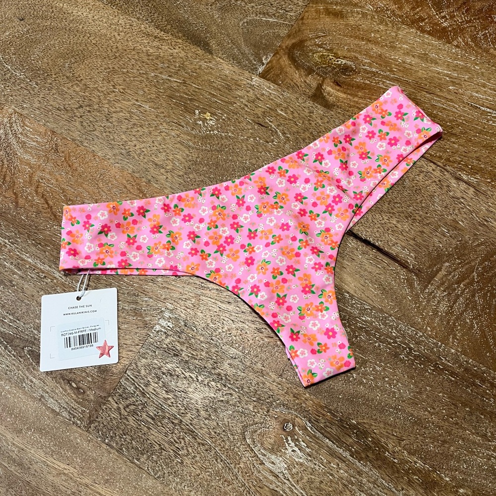 Kulani Kinis Mid-Rise Brazilian Bikini Bottom - M